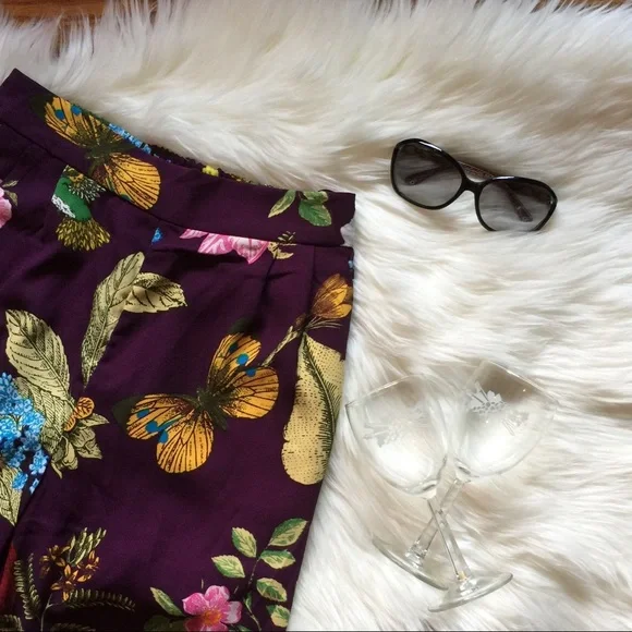 Romeo and Juliet Purple Floral Pants - Picture 2 of 4